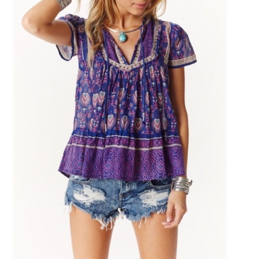 Raga boho indigo blouse size XS